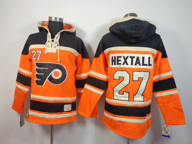 Flyers 27 Hextall Orange Hooded Jerseys