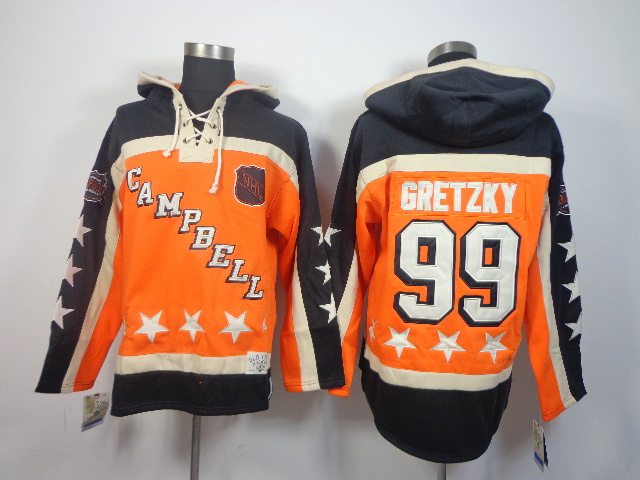 Rangers 99 Gretzky Orange All Star Hooded Jerseys