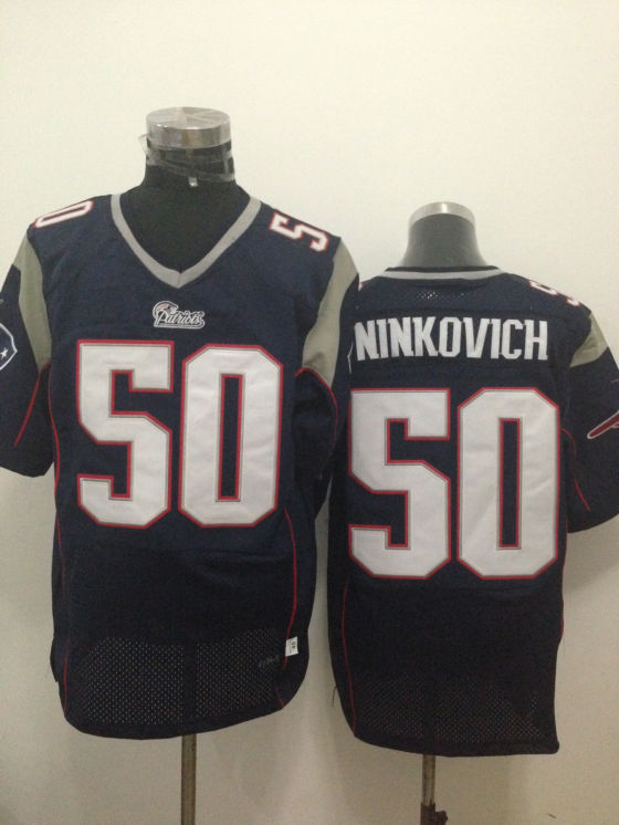 Nike Patriots 50 Ninkovich Blue Elite Jerseys
